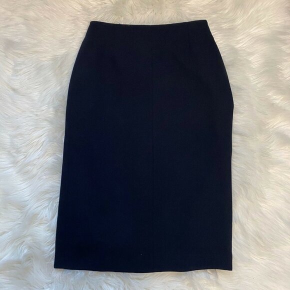 Rodier Blue Pencil Straight Skirt Size 38 Career Modest - Picture 1 of 6